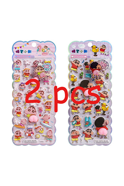 Choice4 ملصقات مينيسو ثلاثية الأبعاد على شكل أقلام تلوين شين تشان، قطعتان، عل...