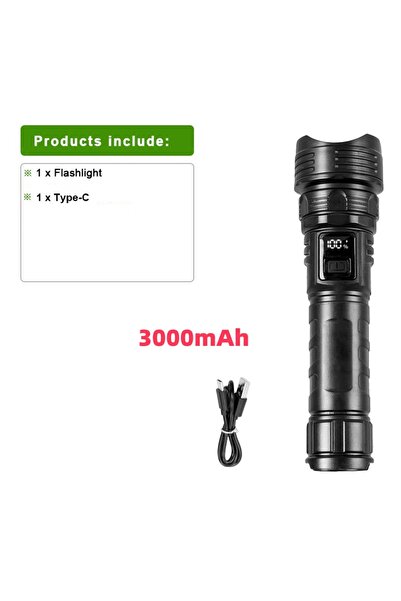 Choice مصباح يدوي جديد عالي الطاقة XHP390 بسعة 3000 مللي أمبير، مدى إضاءة 500...