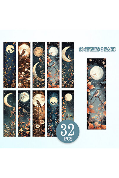 Choice مجموعة فواصل كتب ملونة متنوعة، 32 قطعة، تصميمان، 16 ورقة لكل تصميم، بن...