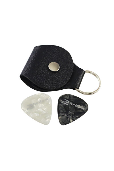 Choice1 Black PHRILAM Leather Guitar k Holder Keychain Case Bag Plectrum Key ...
