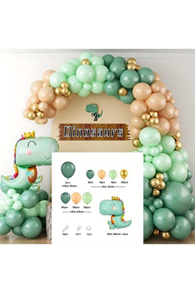 Choice مجموعة أخرى متعددة من 131 قطعة من قوس بالونات الديناصورات، لحفلات بطاب...