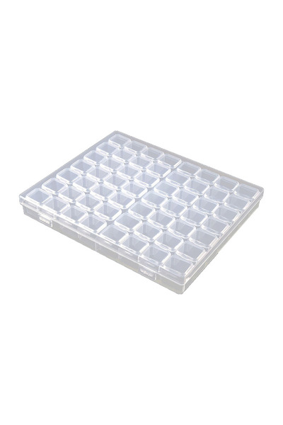 Choice 56 White 1 x 5D Diamond Ainted Storage Box, 56 Grids for Bead Storage,...