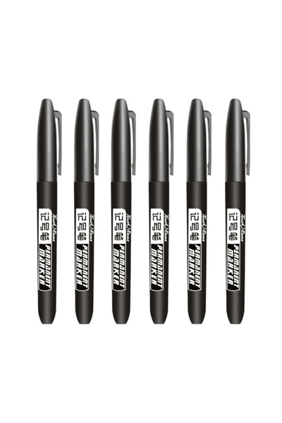 Choice 6 Pcs Black Set 3/6Pcs/Set Permanent Marker Pen Fine Point Waterproof ...