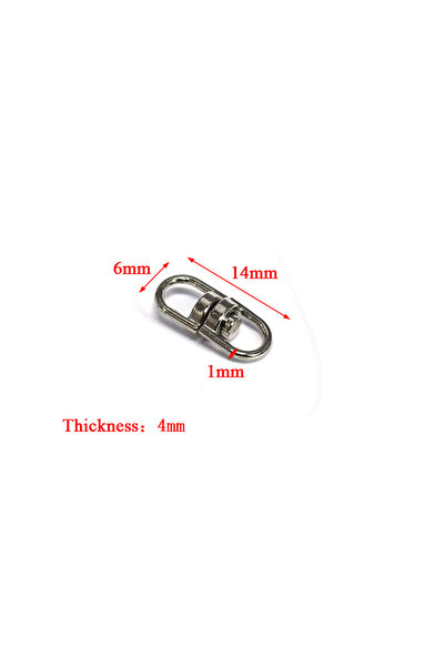 choice2 K57-B عبوة من 10 قطع، مشبك دوار معدني فضي اللون، حلقات مفاتيح، موصلات...