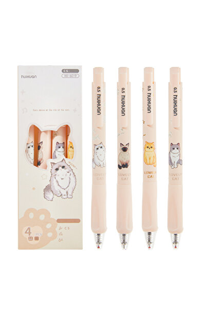 Choice مجموعة أقلام جل قابلة للسحب من وايت، 4 أقلام، 0.5 مم أسود، سريعة الجفا...