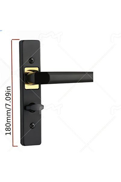 Choice 1pc 1 Aluminum Alloy Door Lock with 2 Handles // Suitable for Bathroom...