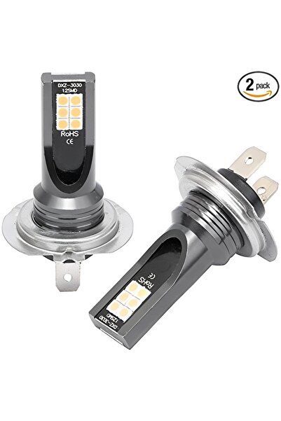 Choice طقم مصابيح أمامية LED H7 عدد 2 أو 4 قطع، مصابيح ضباب للسيارة، شعاع عال...