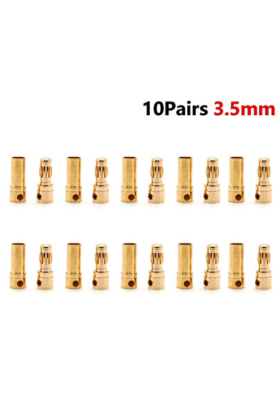 Choice 10Pairs 3.5mm RC Battery Gold-plated Bullet Banana Plug 2mm 3mm 3.5mm ...