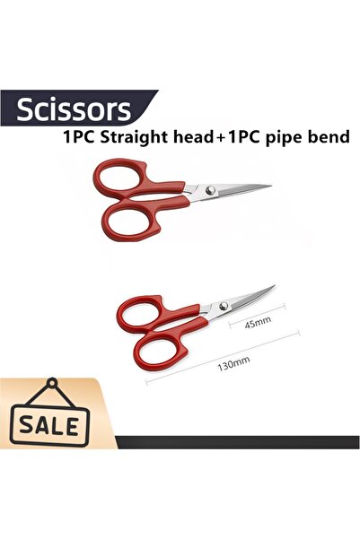 Choice 2pcs 1/2Pcs 5.2" Elbow/Straight Embroidered Scissors For Sewing Small ...