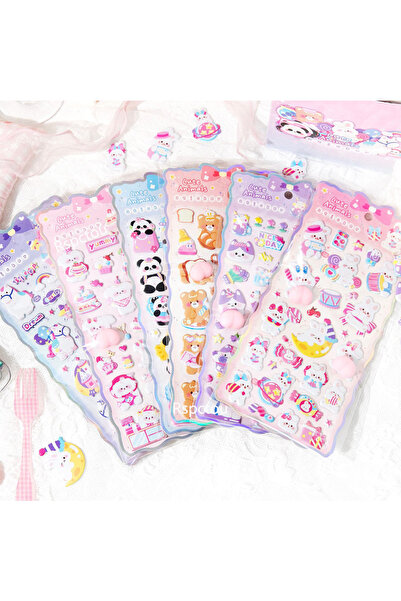 Choice ٦ قطع من ملصقات الأرداف السعيدة على شكل حيوانات كاواي، بتصميمات جمالية...