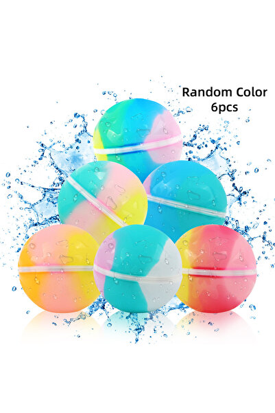 Choice 6pcs Color magnetic non luminous water ball, reusable for water fights...