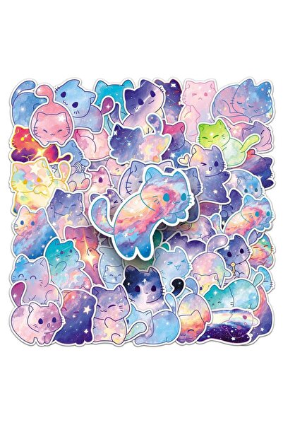 Choice Ax2-100PCS 50/100PCS Starry Sky Cat Graffiti Stickers Cartoon Cute Han...