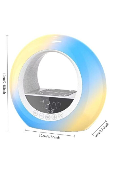 Choice مصباح غروب الشمس، شحن لاسلكي، مصباح نوم بألوان قوس قزح، مصباح ليلي ذكي...