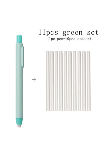 Choice3 11pcs green set 11Pcs/Set 4 Colors New Creative Pen Shape Press Type ...