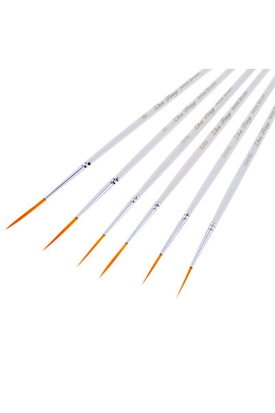 Choice 6 long styles 6Pcs Long/Short Hook Line Pen Paint Brush Round Nylon Ha...