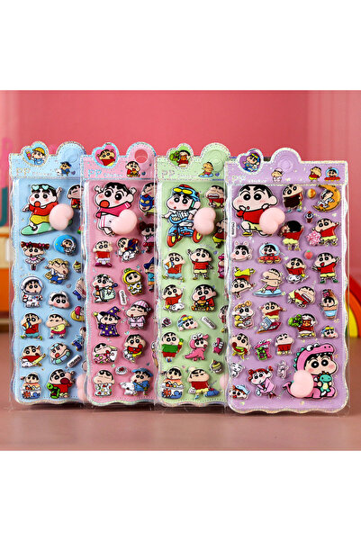 Choice ورقة واحدة عشوائية، قطعة واحدة، ملصق شين تشان ثلاثي الأبعاد ناعم الملم...