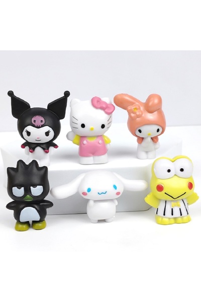 Choice 6 قطع من شخصيات أنمي سانريو الكرتونية هيلو كيتي، ألعاب مصنوعة من مادة ...