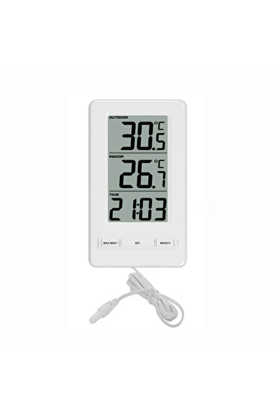 Choice WHITE Digital Probe Thermometer Dual Temp Sensor (Indoor/Outdoor) -40°...