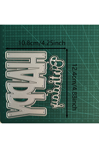 Choice 10.8X12.4CM Create Happy Birthday Metal Cutting Molds for Handmade Pho...