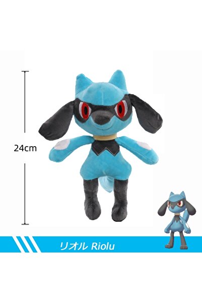 Choice دمية ريولو بوكيمون لوكاريو القطيفة بطول 24 سم، دمية محشوة رائعة من عال...