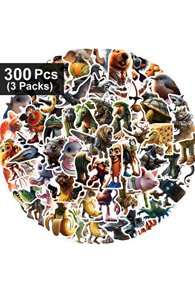 Choice5 300 قطعة (3 عبوات) 10/500/1000 ملصق حيوانات تجريدية من تونغ تونغ ساهو...