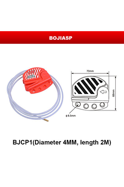 Choice BJCP1 Adjustable Cable Lockout Universal Valve Safety LOTO Lock Combin...