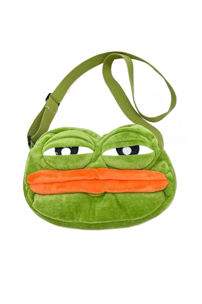 Choice حقيبة ظهر على شكل ضفدع أخضر حزين، يتراوح طولها بين 11 و30 سم، حقيبة كت...