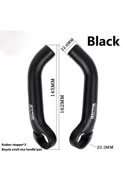 Choice C Black 1pair Mountain Bike Cow Horn Handle Aluminum Alloy Mini Auxili...