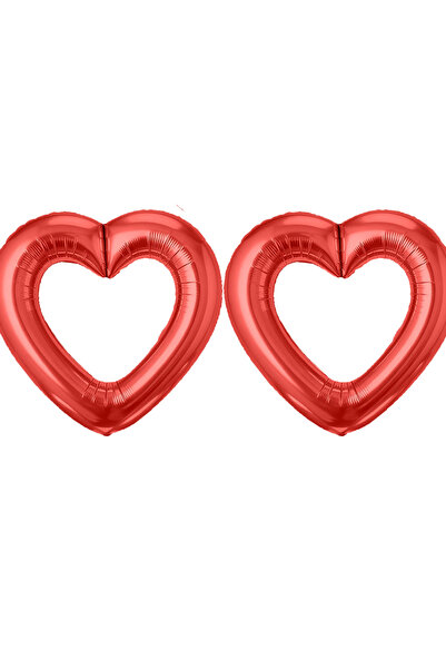 Choice Other 2 Pieces 2-Pack 40inch Hollow Heart-Shaped Red Aluminum Foil Bal...