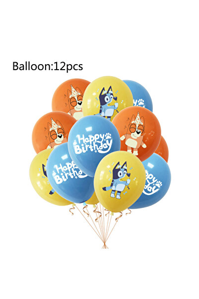 Choice7 12pcs Balloon-2 12/24/36pcs 12Inch Bluey Bingo Theme Latex Balloon Se...