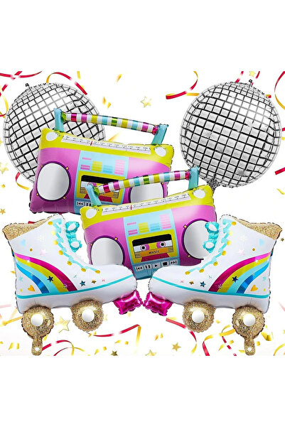 Choice كما في الصورة، 6 قطع، 22 بوصة، بالون قوس قزح رباعي الأبعاد على شكل حذا...