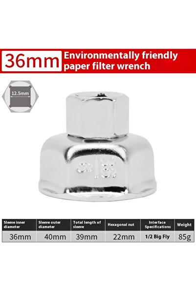 KOQZM 36MM 1pc Auto Car Oil Filter Wrench Socket Remover Tool 27/32/36MM Sock...