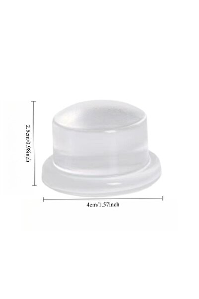 Choice 1PC Transparent Silicone Door Stopper Wall Protector, No-Drill Cylinde...