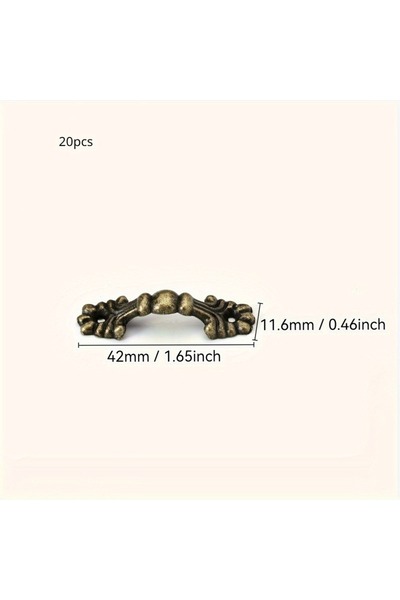 Choice 20 قطعة من مقابض برونزية عتيقة مقوسة للأدراج وصناديق المجوهرات الخشبية...
