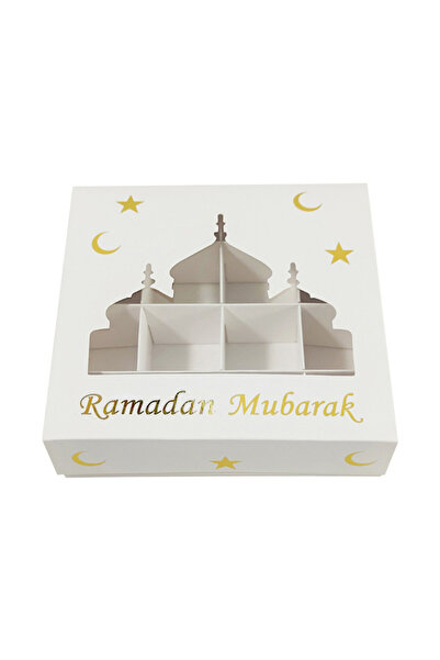 Choice1 علبة حلوى بيضاء واحدة، 1/3/5 قطع، بتصميم عيد الفطر، 16 قطعة، تغليف شو...