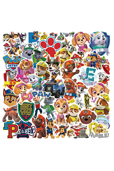 PAW PATROL ٥٠ قطعة من ملصقات تشيس، ملصقات كرتونية لطيفة، يمكنك صنعها بنفسك، م...