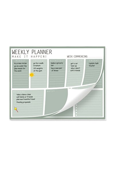 Choice green A4 Undated Tearable Practical Simple Time Management Planning No...