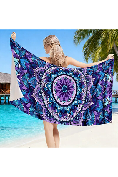 Choice 800x1600mm Mandala Beach Towel Sand Resistant - Super Absorbent Microf...