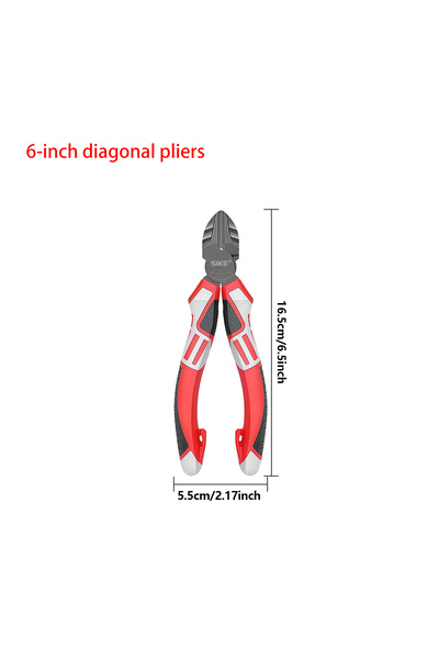 Choice قاطع أسلاك عالمي مقاس 6 بوصات، كماشة تجعيد ذات أنف مدبب، أدوات كهربائي...