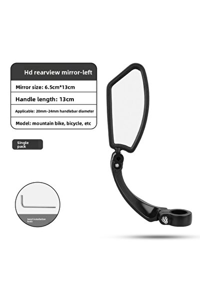 Choice مرآة الرؤية الخلفية للدراجة الهوائية اليسرى، قابلة للتعديل بزاوية 360 ...