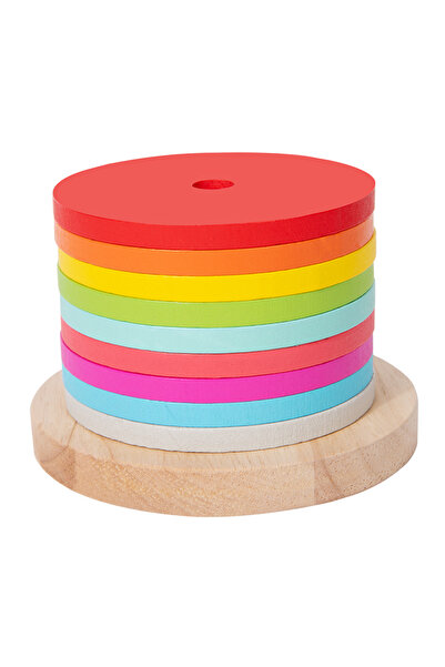 Choice لعبة برج قوس قزح خشبي متعدد الألوان للأطفال - مجموعة أعمدة ملونة، أسطو...