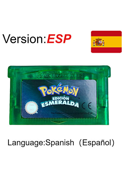 Choice ESP-ESMERALDA Cartucho de videojuego GBA de 32 bits, serie Pokemon (Em...