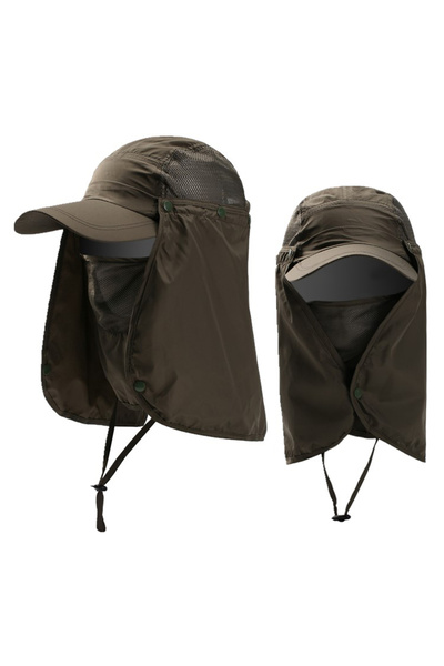 Choice قبعة رياضية خارجية خضراء زيتونية اللون، مناسبة للمشي لمسافات طويلة، مز...