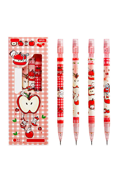 Choice 4 أقلام رصاص ميكانيكية أوتوماتيكية مع ممحاة، 0.5 مم، غير قابلة للكسر و...