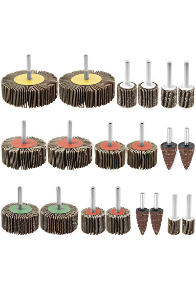 Choice مجموعة من 20 قطعة من أقراص الصنفرة مع رأس عجلة طحن بساق 6 مم، أدوات صن...