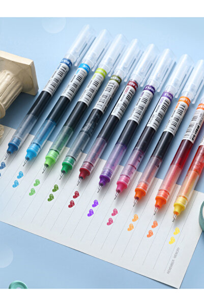 Choice ١٠ أقلام جل ملونة متعددة الألوان. سريعة الجفاف، سعة كبيرة، ٠٫٥ مم، منا...