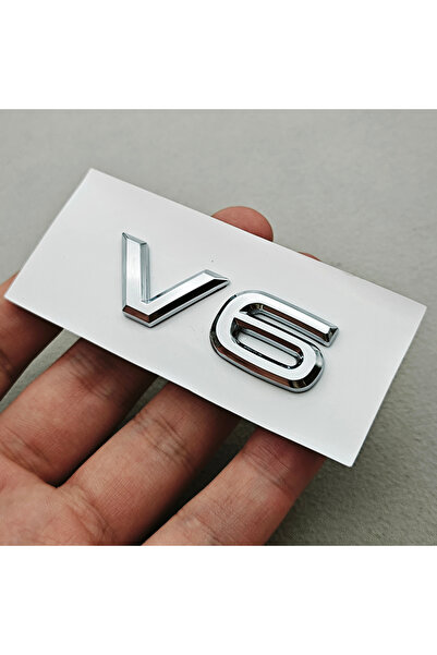 Choice ملصق شعار V6 ثلاثي الأبعاد من الكروم ABS لتزيين السيارات، بتقنية 4MOTI...