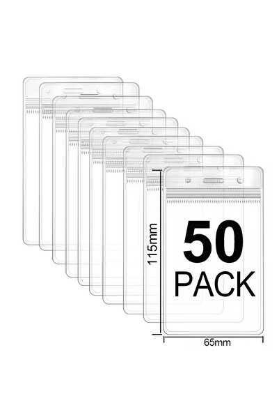Choice A-Clear 50PCS 50/40/10/1PCS Transparent Name ID Badge Holder Waterproo...
