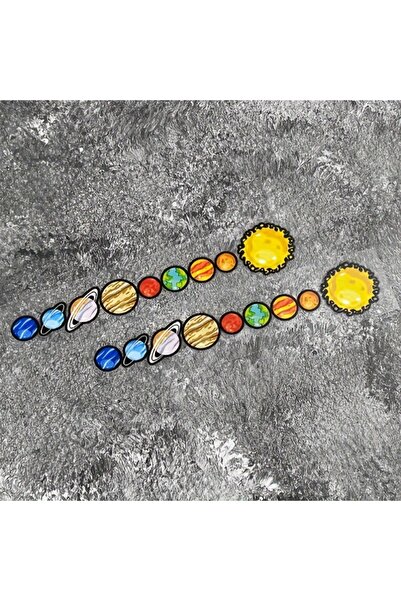 Choice قطعتان من ملصقات الدراجات الهوائية بنمط كواكب المجموعة الشمسية، للأنبو...