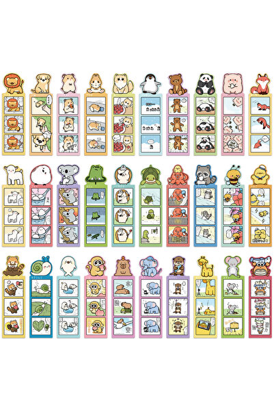 Choice 30 قطعة من علامات الكتب المصورة اللطيفة على شكل حيوانات أليفة، عالية ا...